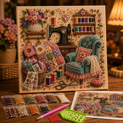 ⏳ Last Day 49% OFF – ✨Beginner-Friendly Premium 3D Pearl Cozy Room Diamond Painting Art Kit Collection | Complete Kit with All Tools & Step-by-Step Guide Included 💕