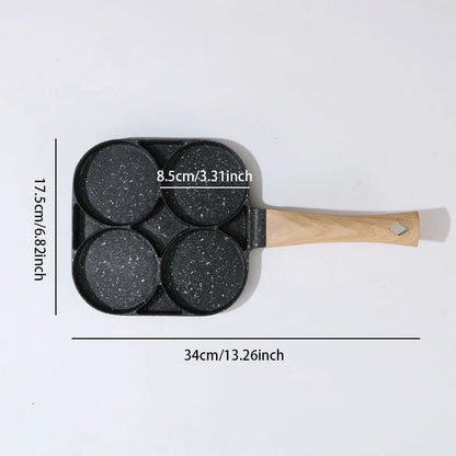 4-in-1 Nonstick Frying Pan: Ideal for Eggs, Bacon, and Burgers