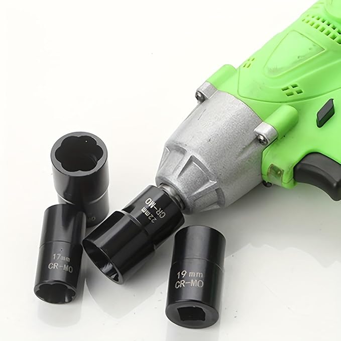 🔥HOT SALE🔥💯1/2' Drive Impact Bolt Nut Extractor Set, 5pcs Locking Wheel Lug Nut Remover Kit