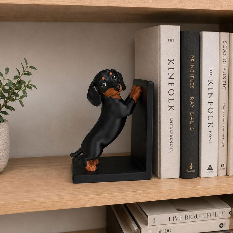 Cute Dachshund Dog Bookend