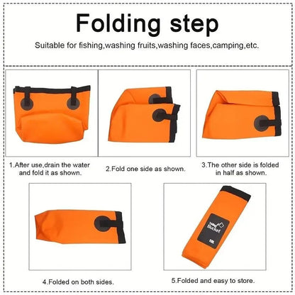⏰Limited Stock 60% OFF🧺💦🎣Portable Foldable Water Bucket - Perfect for Fishing, Camping, Traveling!!