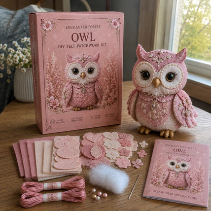 💗Pink Woodland Friends DIY Felt Sewing Kit – Make Your Own Cute Animal