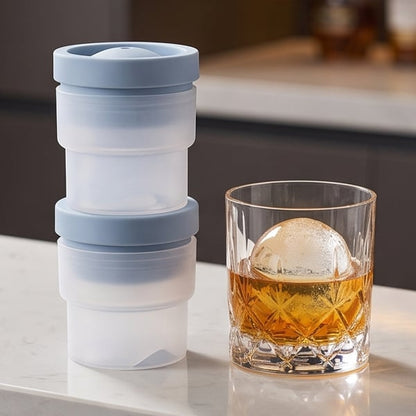 Ice Ball Maker Mold, Stackable Ice Sphere Tray For Easy Bar Drinks
