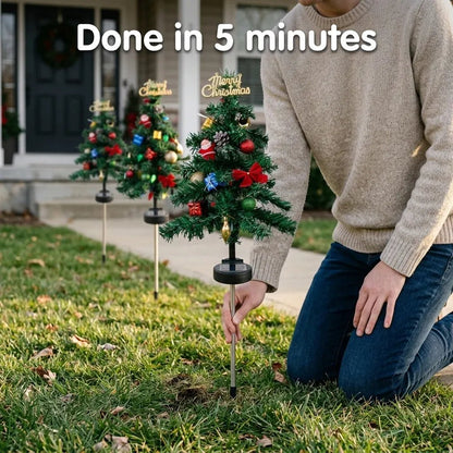 🎄 Solar Christmas Tree Path Lights | 5 Outdoor Styles