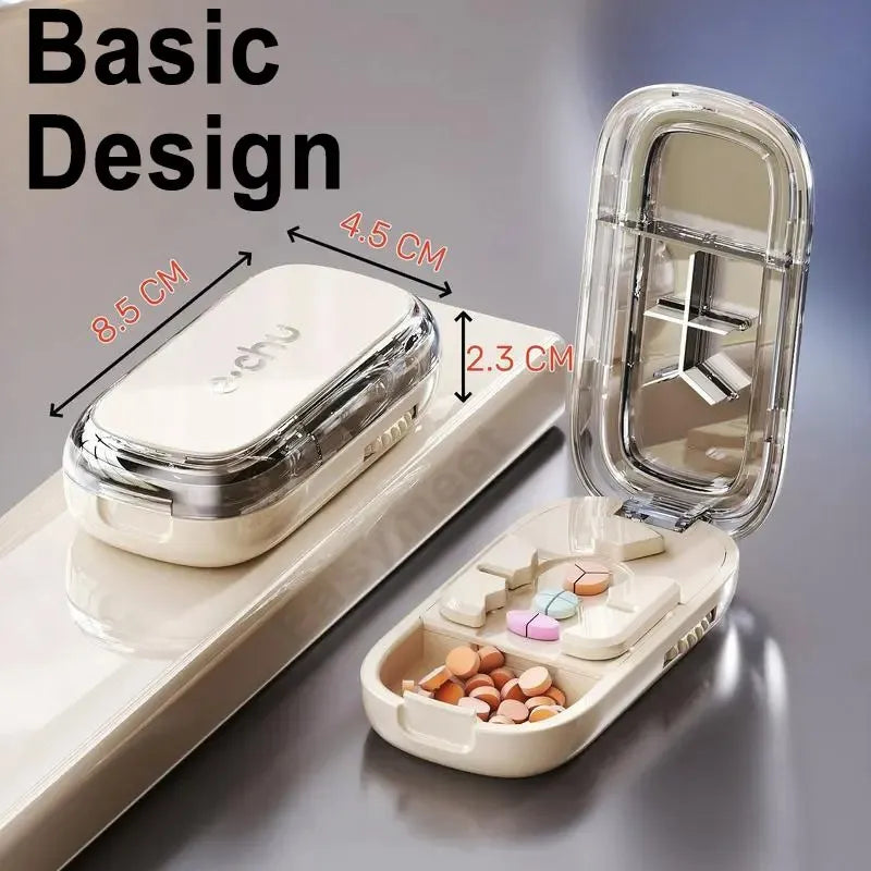 Adjustable Pill Cutter with Storage for Precise Dose Splitting