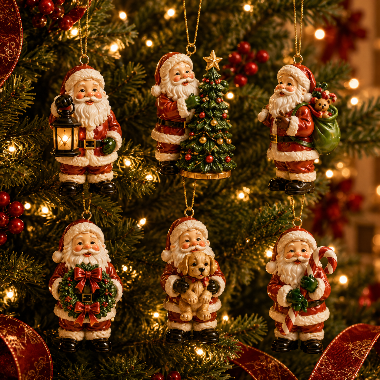 🔥24-Day Christmas Countdown Advent Calendar – Vintage Santa Series