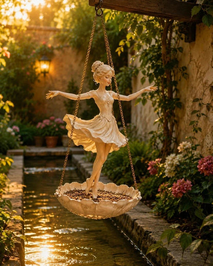 Handcrafted Resin Ballet Dancer Hanging Planter