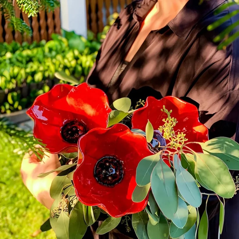 🌸 Everlasting Garden Blooms - Handmade  Metal Flower Garden Stake🐦