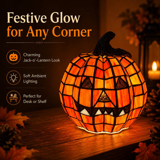 🎃 Light Up Halloween Night with Spooky Stained-Glass Style Lamps ✨