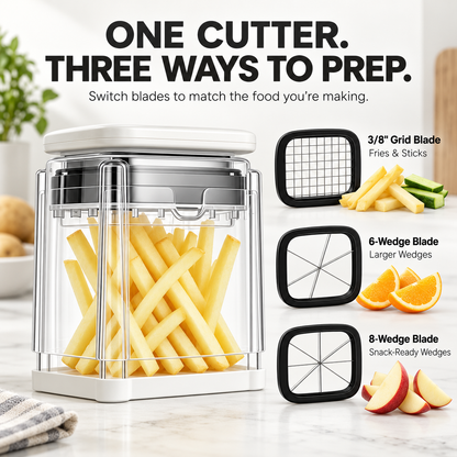 🍟 3-in-1 French Fry & Vegetable Cutter – Fast, Easy & Air Fryer Ready