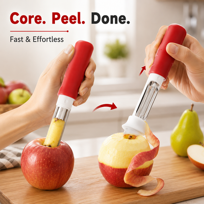 🍎🍐2pack- 2-in-1 Fruit Corer & Peeler | Core & Peel in Seconds