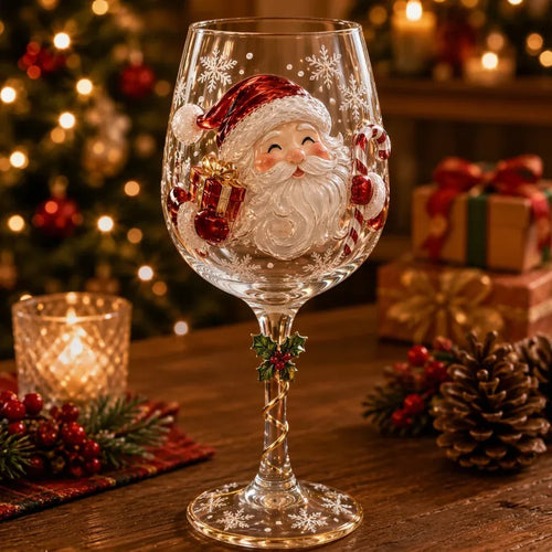 🔥🎁 Christmas 3D Wine Glass Collection Gift Box Set ✨