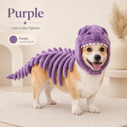 🦖 Glow In Dark Dinosaur Skeleton Dog Costume