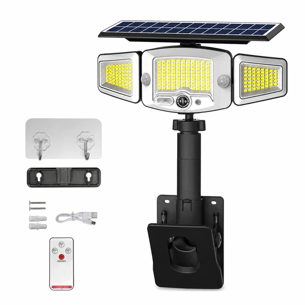 Solar 3-Head Motion Sensor Light