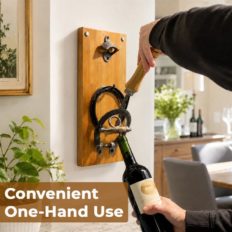 🔥BUY 2 FREE SHIPPING - 🍷 Wall-Mounted Bottle Opener – Easy One-Hand Beer & Wine Opener