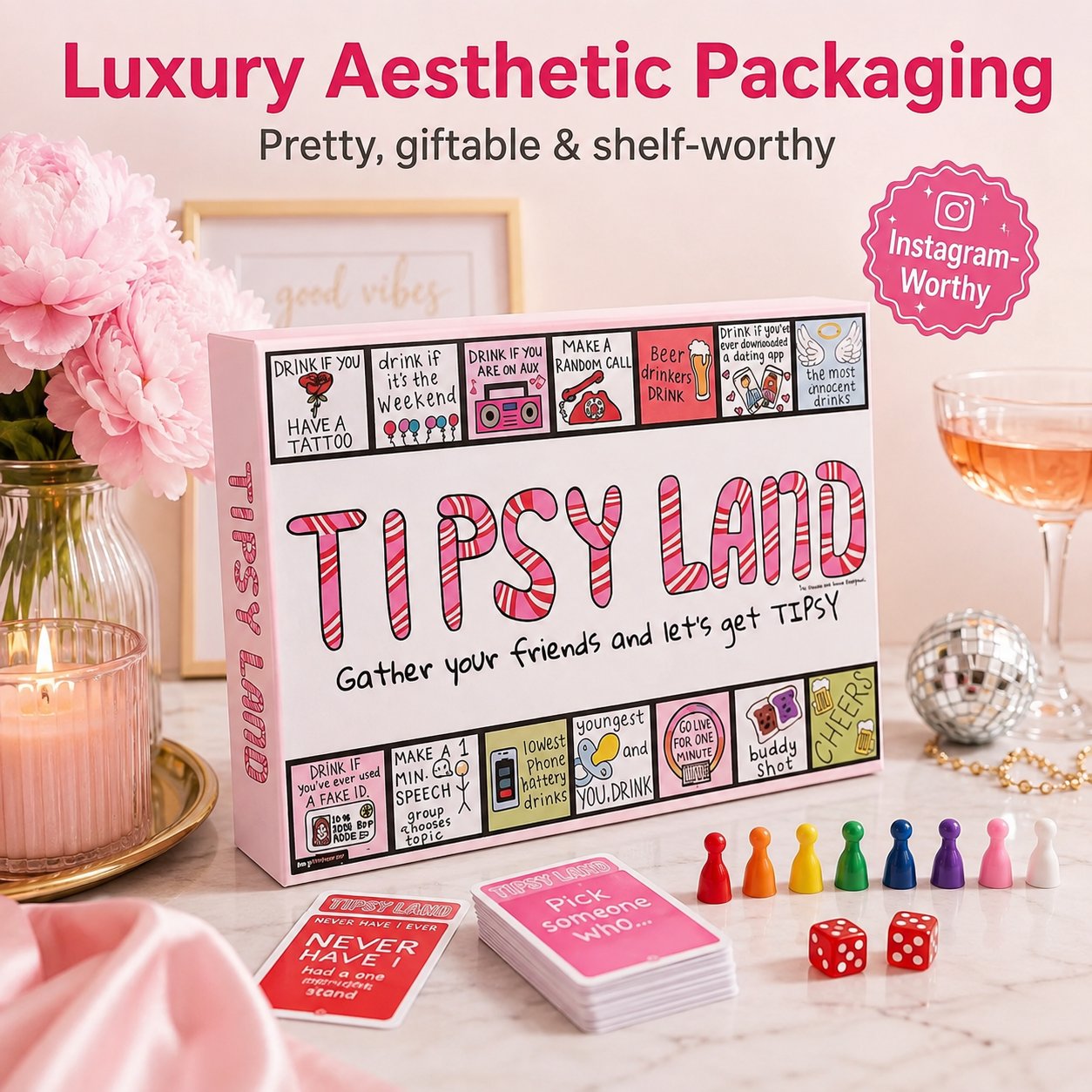 🎉🔥Tipsy Land Adult Drinking Board Game