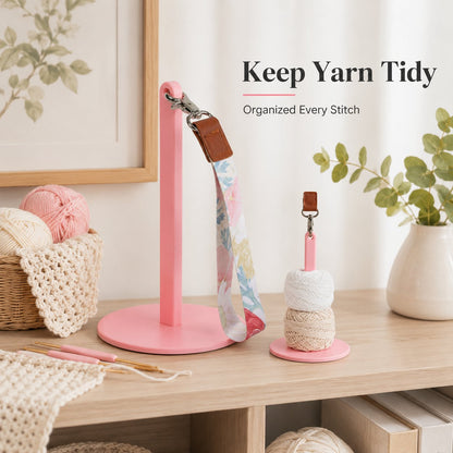 🧶 Yarn Holder Set for Crochet Lovers – Craft Anywhere Without Tangles🎉