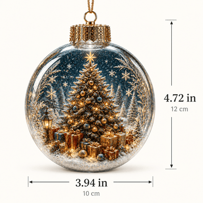 ⏳ Last Day 49% OFF – 🎄6-Piece Christmas Winter Scene Globe Ornament Collection | Detailed 3D Holiday Scenes, Coordinated Midnight-Blue & Gold Palette with Presentation Box Included ✨