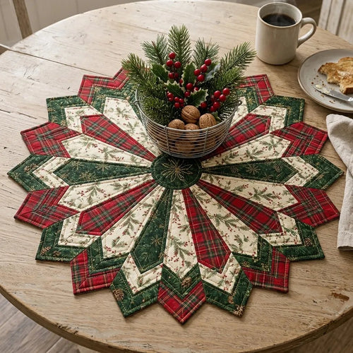 Holiday Star Table Topper Quilting Template Set