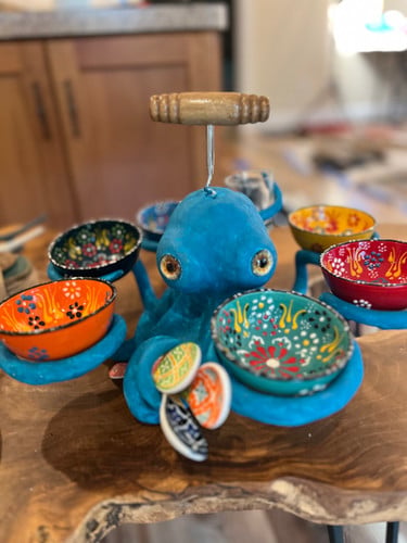 Handmade Octopus Snack Server