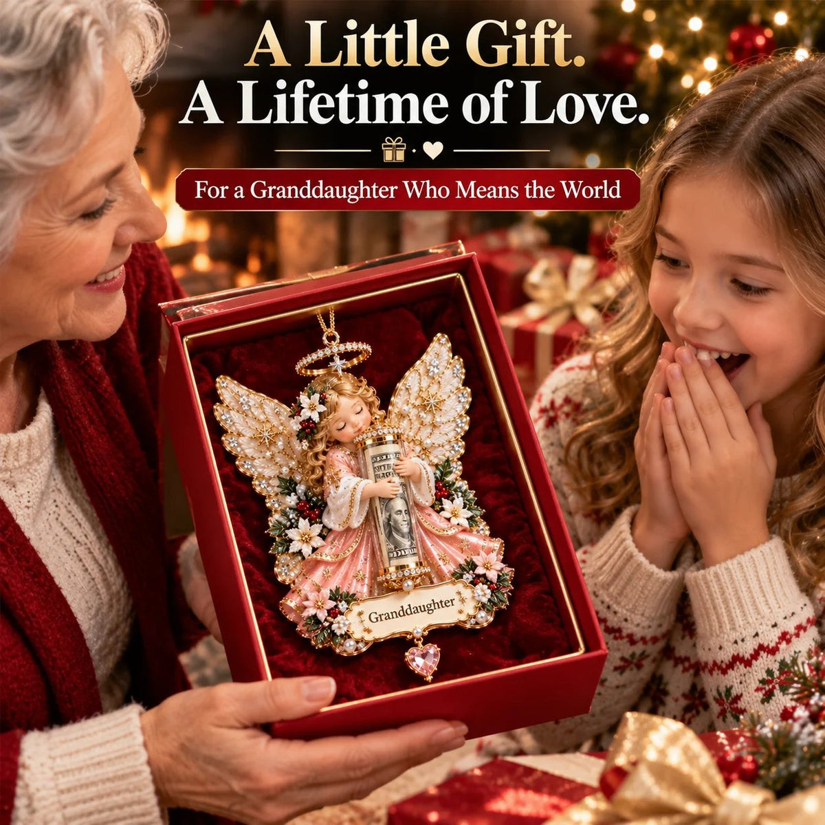 3D Angel Christmas Cash Gift Ornament – 6 Keepsake Designs