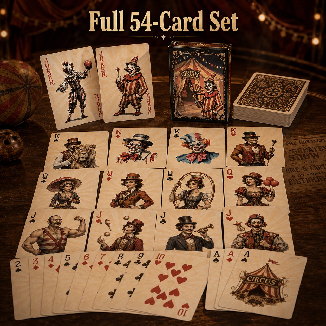 🃏 Circus Clown Joker Playing Cards🎪
