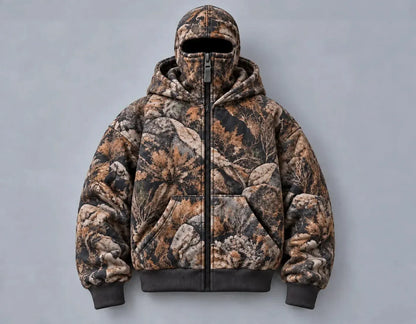 🦌 HunterZip Hunting Hoodie – Built-In Face Mask for Cold-Weather Adventures