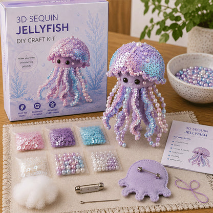 3D Sequin Sea Creature DIY Brooch Kit