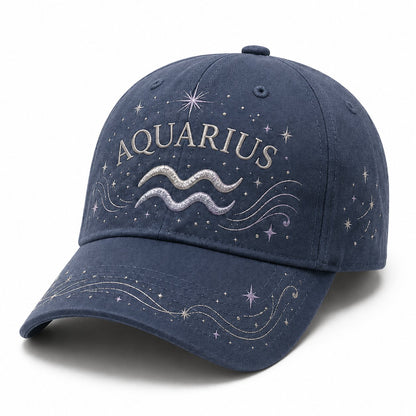♈♉12 Zodiac Signs Embroidered Cap Collection – Celestial Hats Made for Every Personality 🧢100% Cotton - Buy 2 Free Shipping🔥