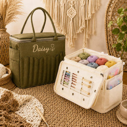 Personalized Crochet & Knitting Bag – Perfect Gift for Crafters