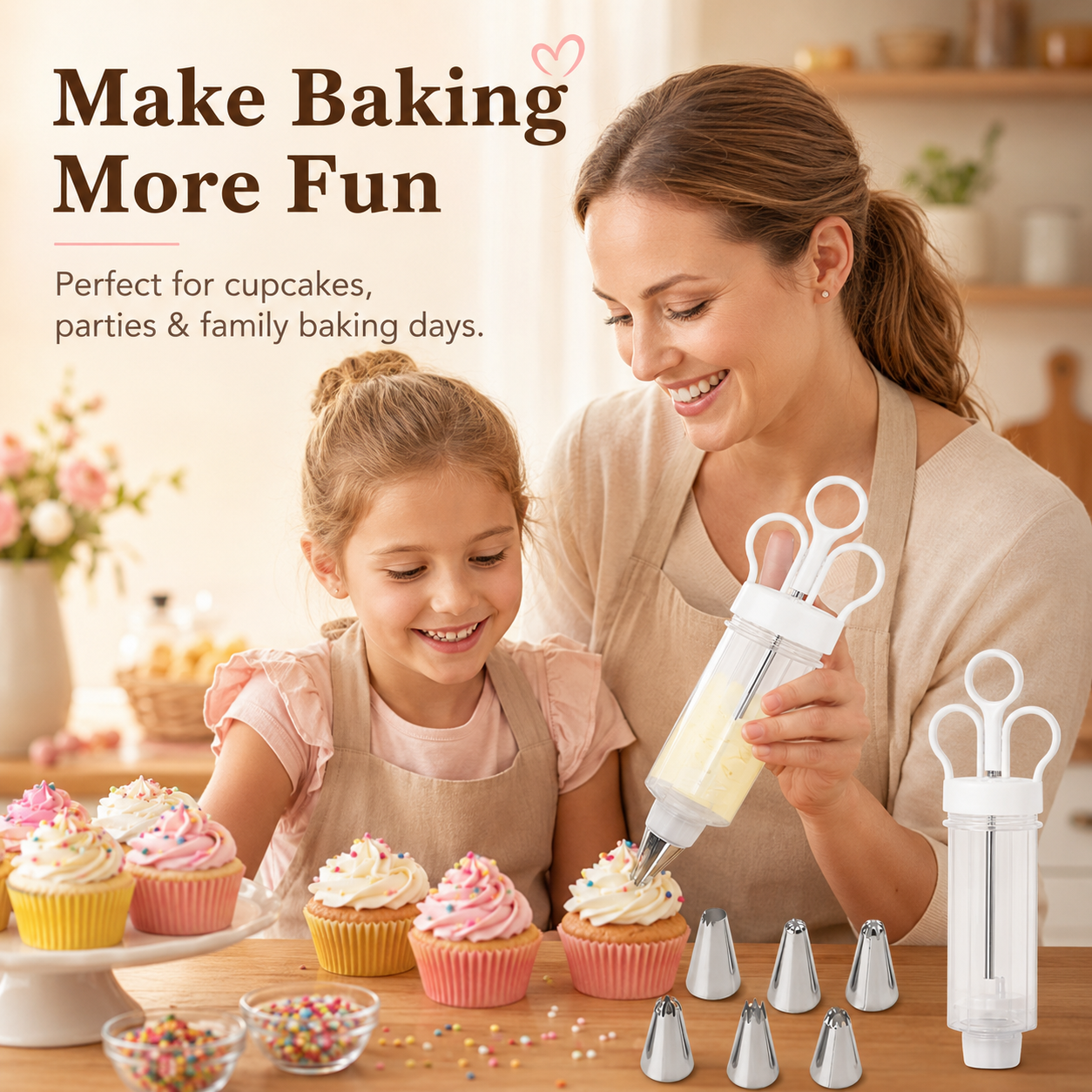 🧁 Easy Cake Decorating Gun – Beautiful Piping Made Simple