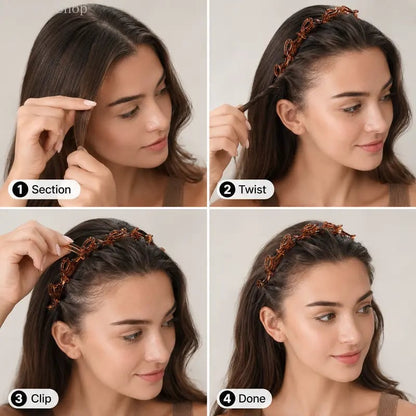 2-Piece Set of Cute Clip Headbands