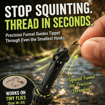 🔥Last Day 49% OFF🎣Fly Roost Magnetic Fly Threader – Instant Hook Threading Tool for Fly Fishing, Perfect for Small Flies & Low Light, Portable with Lanyard Hole