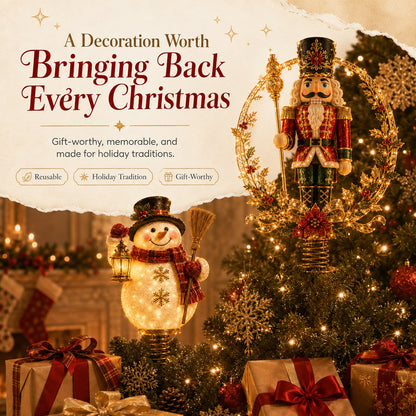 Lighted Christmas Tree Topper Collection – 7 Festive Character Designs