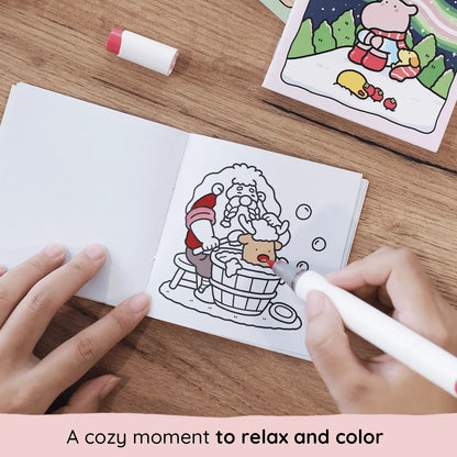 🎄LAST DAY 50% OFF - 🎁🎨 24-Day Christmas Countdown Mystery Box mini Coloring Book Set(📦Buy 2 Free Shipping)