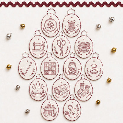 🧵 DIY Oval Embroidery Ornament Kit