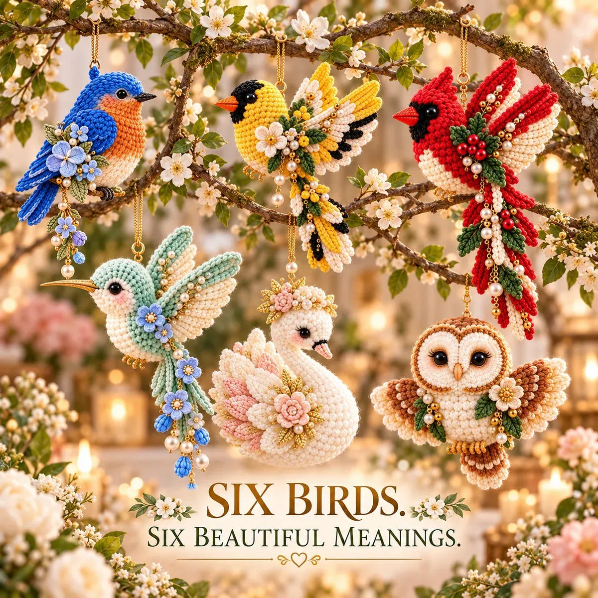 🔥LAST DAY 50% OFF - 🧶 DIY Crochet Bird Ornament Kit Collection | Comfort, Hope & Grace