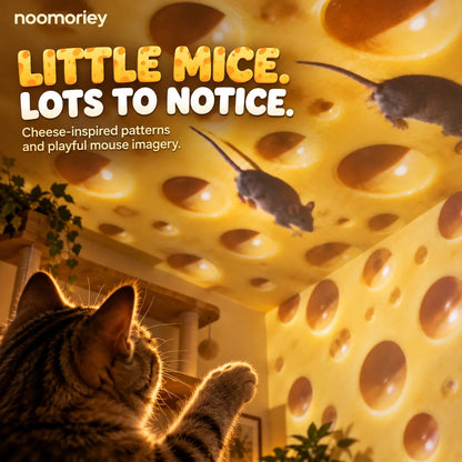 🧀🐈 Cheese & Mouse Cat Projector – Indoor Curiosity Scene