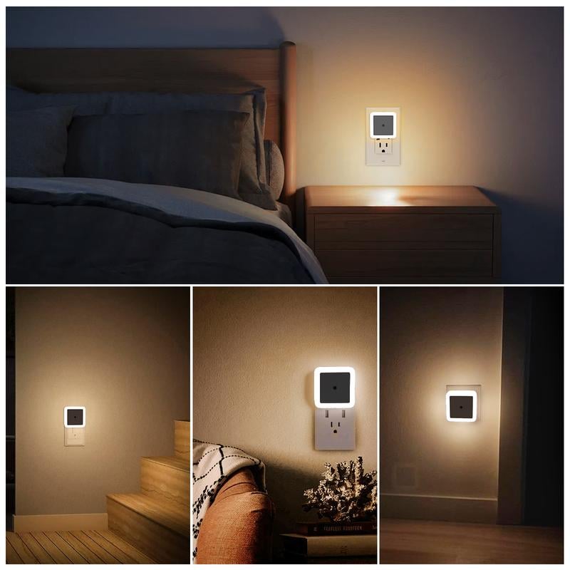 🔥HOT SALE🔥6pcs Night Light, Night Lights Plug into Wall , Nightlight Plug in Night Lights, Dusk to Dawn Night Lamp Led Night Light for Bedroom, Bathroom, Hallway Warm White