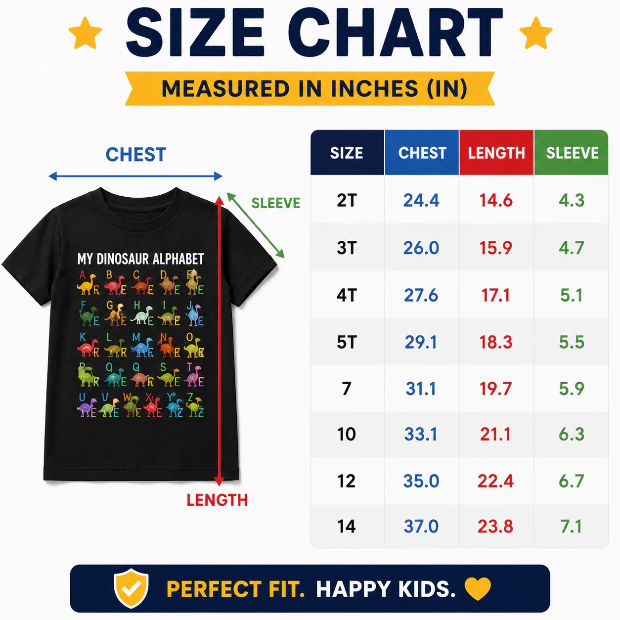 Boys Dinosaur Alphabet Tee🦖