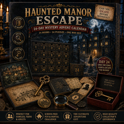 ⏳ Last Day 52% OFF – 24-Day Mystery Adventure Advent Calendar Collection | 24 Clues, Hands-On Puzzles & One Final Reveal