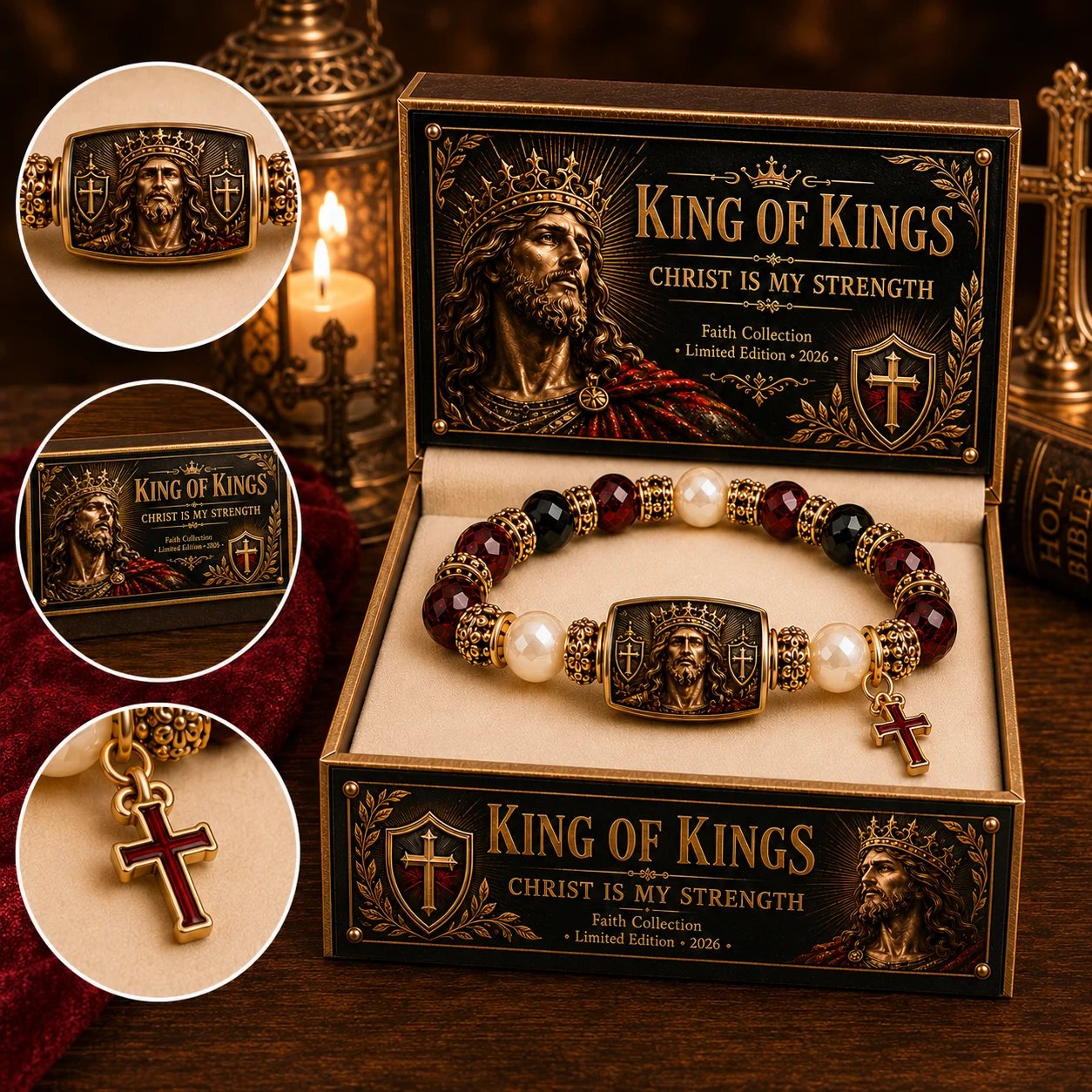 ✝️ Limited Edition Faith Bracelet Collection 2026 | 5 Sacred Designs, Comfortable Stretch Fit & Matching Devotional Gift Box 👑🕊️✨