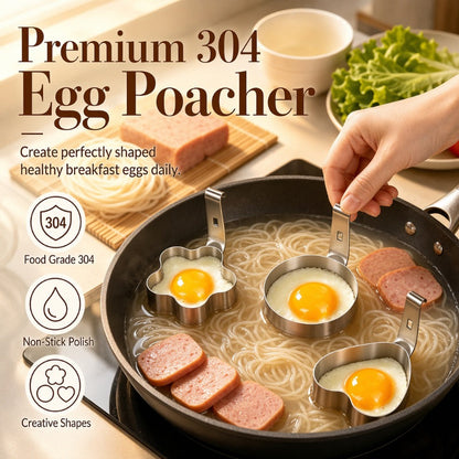 304 Stainless Steel Egg Ring Mold – 5 Fun Breakfast Shapes