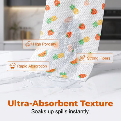 🔥 50PCS Reusable Cleaning Rag Roll – Wash, Reuse & Clean More for Less 🌿