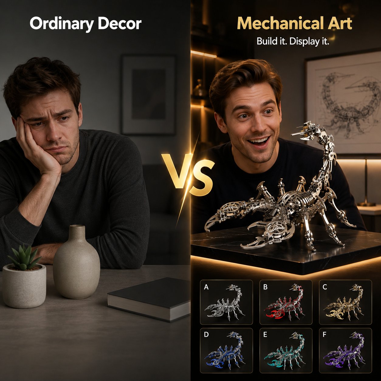 🦂 Build Your Own Mechanical Scorpion — A Steampunk Metal Puzzle Kit That Turns Into A Stunning Desk Art Piece
