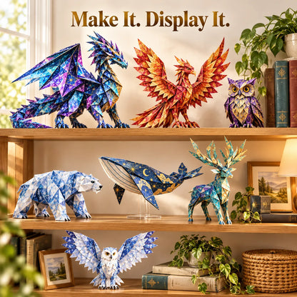 ⏳ Last Day 49% OFF – 🐉 Fantasy Paper Folding Craft Kit | 4 Magical Worlds with 50 Patterned Papers & Step-by-Step Guide ✨