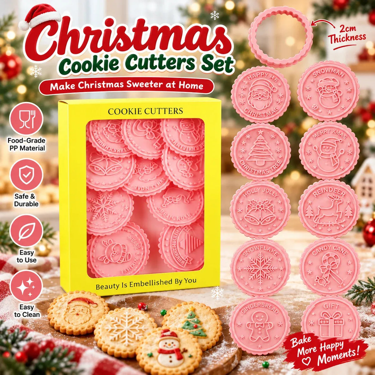🥧Festive Christmas Cookie Cutter Set🎁 Create Sweet Memories With Every Cookie ✨
