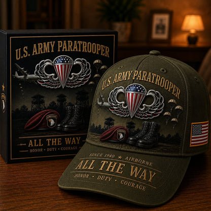 🪂U.S. Army Paratrooper “All the Way” Tribute Cap