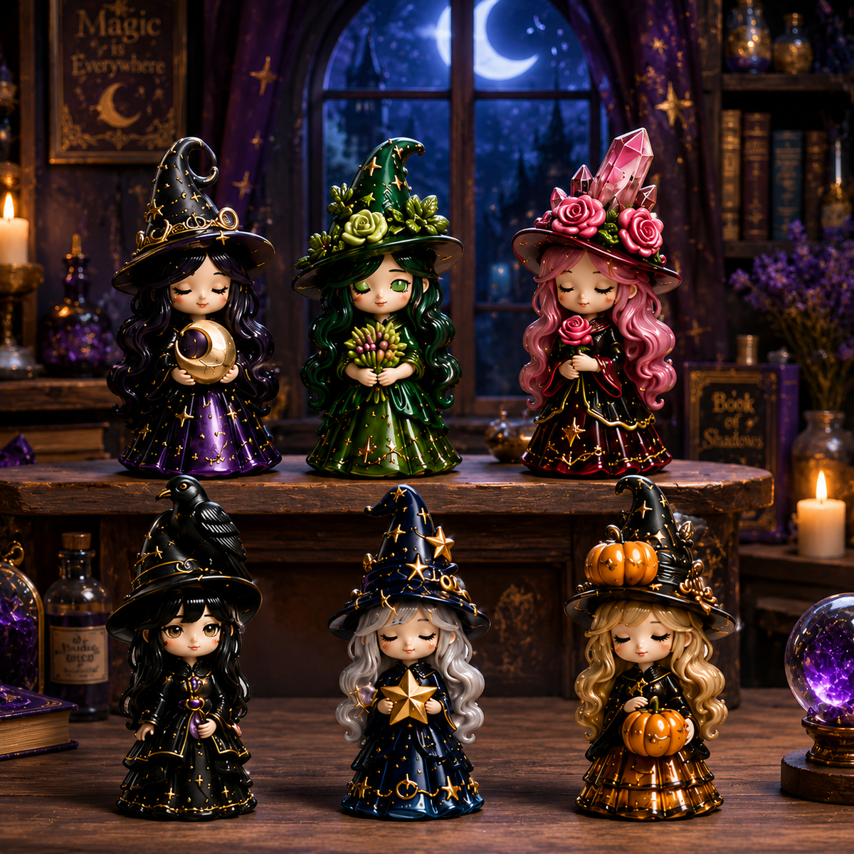 Crystal Witch miniature characters