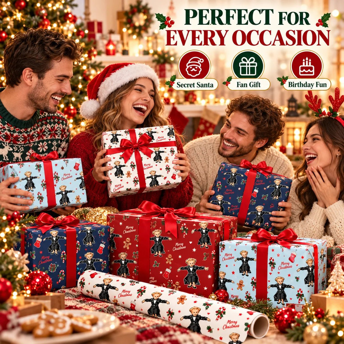 🔥Buy More Save More🔥 - 🎄🎁Iconic 'JD' Meme Christmas Wrapping Paper